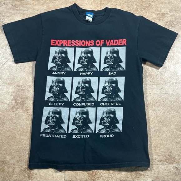 Star Wars Expressions Of Vader Mens T‎ Shirt Small Black - Picture 1 of 4